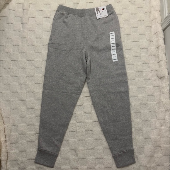 Champion Men's Soft Fleece Side Pockets Drawcord Jogger Heather Gray Small NWT - Picture 2 of 6